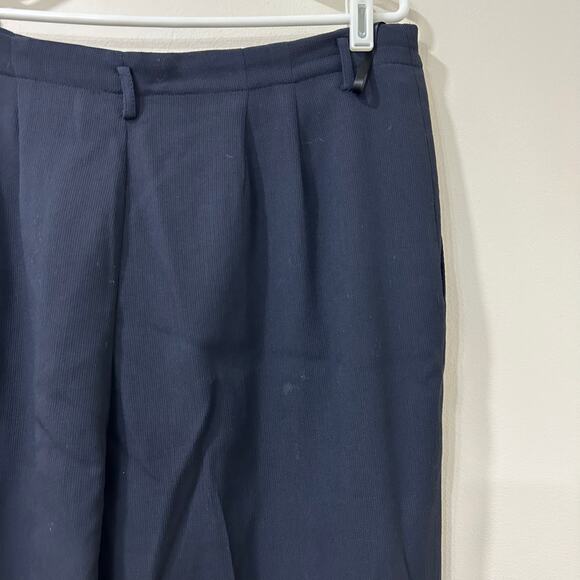 AKA Eddie Bauer Vtg Women 18 Tall Blue Wool Blazer Jacket & Classic Trousers Set - Picture 11 of 11